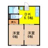 コスモハイツＶＩＬＬＡ 2DKの間取り