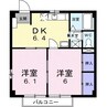 エスポワール（南佐賀） 2DKの間取り