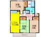 アズール若楠 3LDKの間取り