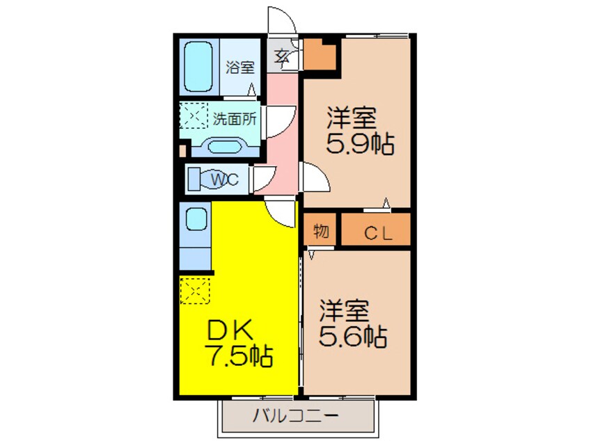 間取図 ハッピーライトＫ棟