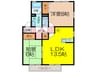 ルミエール 2LDKの間取り