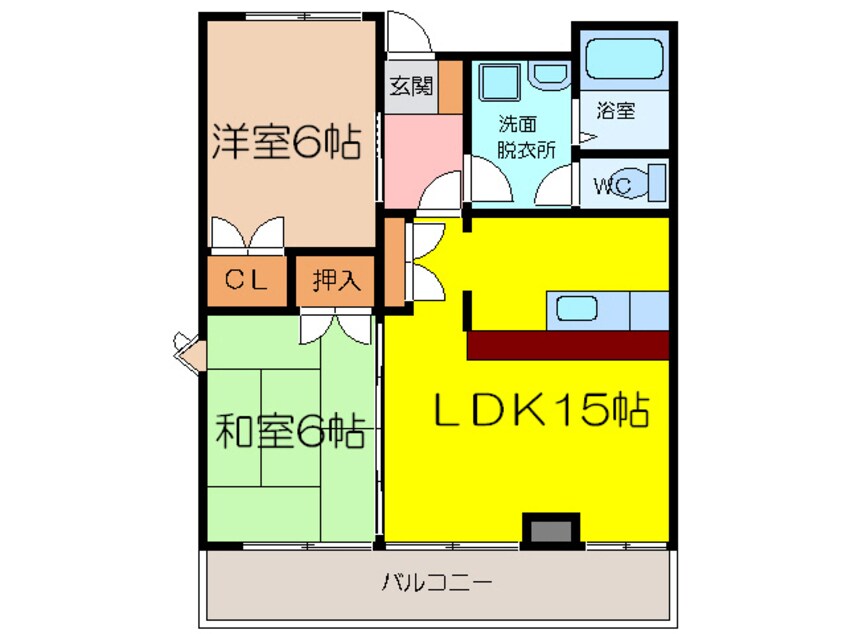 間取図 リバティコート水ヶ江