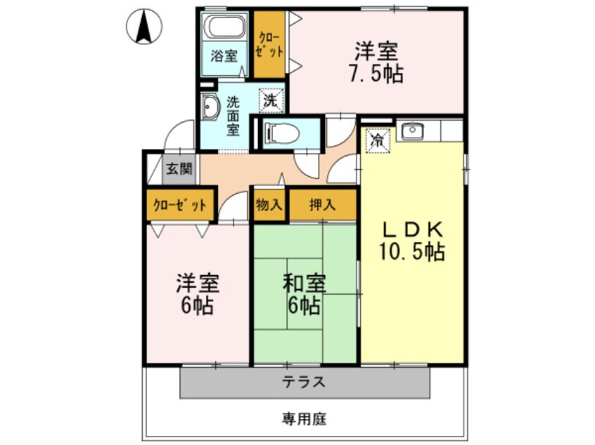 間取図 プレリュード　愛棟