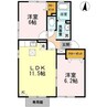 ルピナときしげ 2LDKの間取り