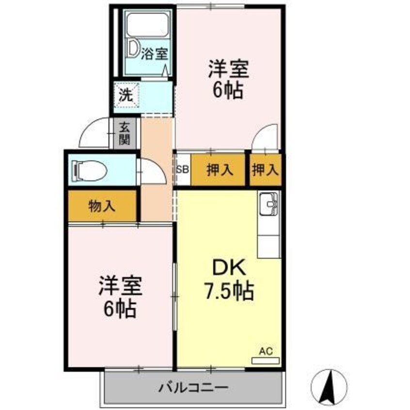 間取図 セジュールときしげA棟