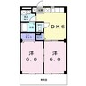 ルネッサンス久米B 2DKの間取り