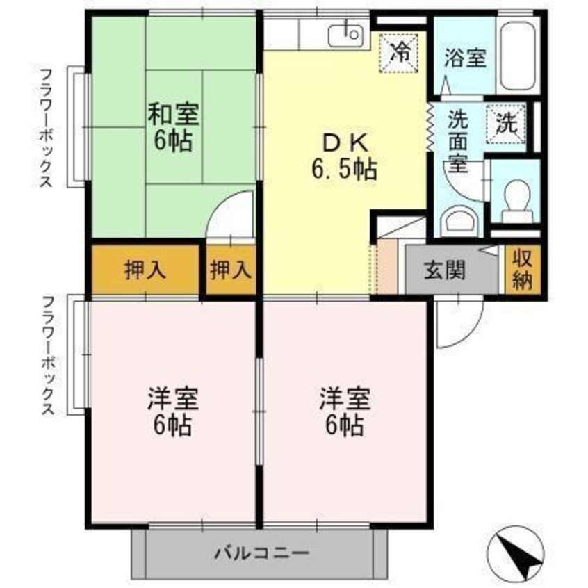 間取図 セジュール慶万B棟