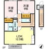 ヒルズフロント大島 2LDKの間取り