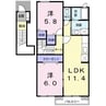 メール・ヴィラ 2LDKの間取り