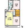 メイプル　A棟 2LDKの間取り
