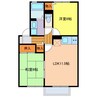 ラムール 2LDKの間取り