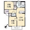 メゾンド藤　C棟 2LDKの間取り
