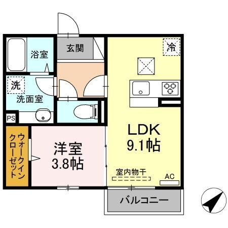 間取り図 ディアライズ中市二丁目　Ⅰ