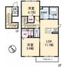 シャーメゾン杢 2LDKの間取り