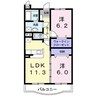 N・T　秋月ーA 2LDKの間取り