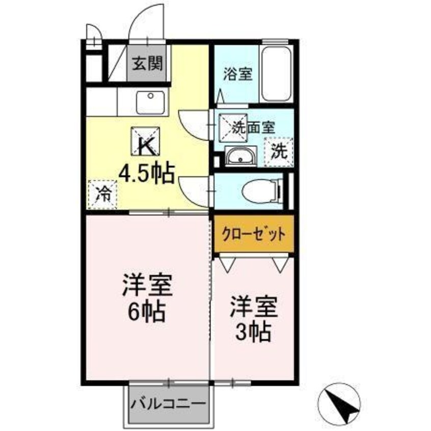 間取図 スピカ田中　A棟