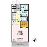 D-room築港町 1Kの間取り