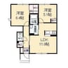セゾンＭＫ 2LDKの間取り