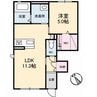 ディアーフォークス 1LDKの間取り