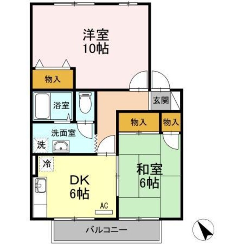 間取図 シャルムｉ A棟