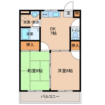 間取図 アーバン楠本Ⅱ