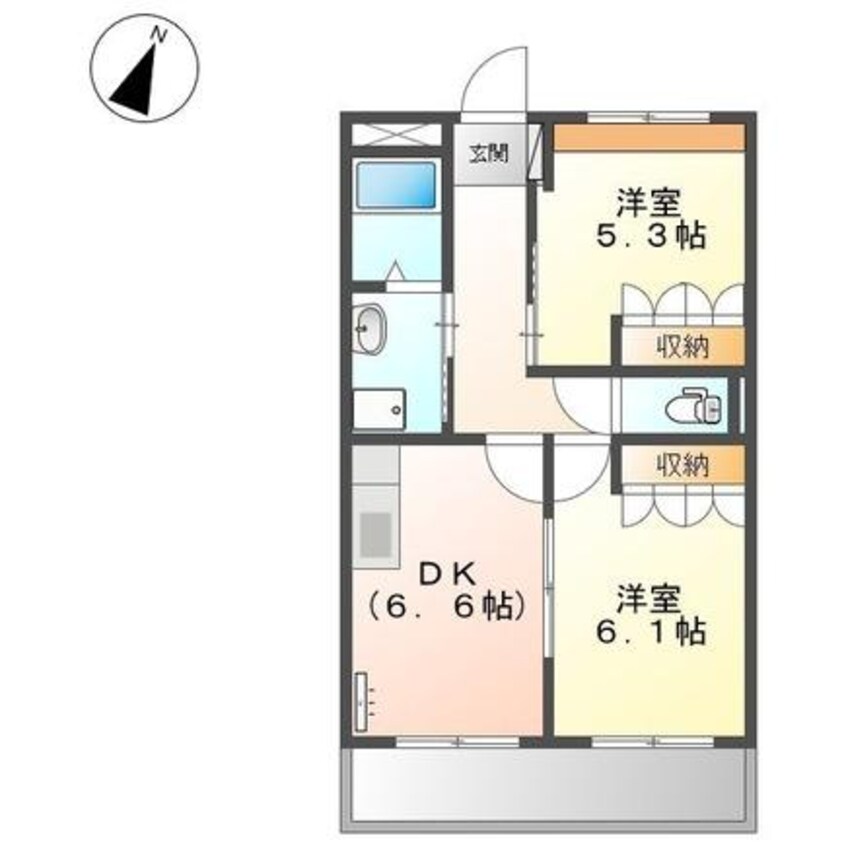 間取図 サンハイツ室尾