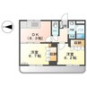 ハウスソレイユ 2DKの間取り