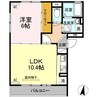 D-room桜町　D棟 1LDKの間取り