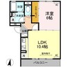 D-room桜町　D棟 1LDKの間取り