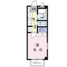 アヴィニールA 1Kの間取り