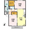 アフローラル　A棟 2DKの間取り