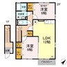 セジュール蔵 2LDKの間取り