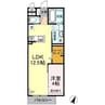 D-room下松 1LDKの間取り