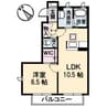 ヴィラーチェ・マーレ 1LDKの間取り