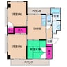 コーポジョイ　北館 3DKの間取り