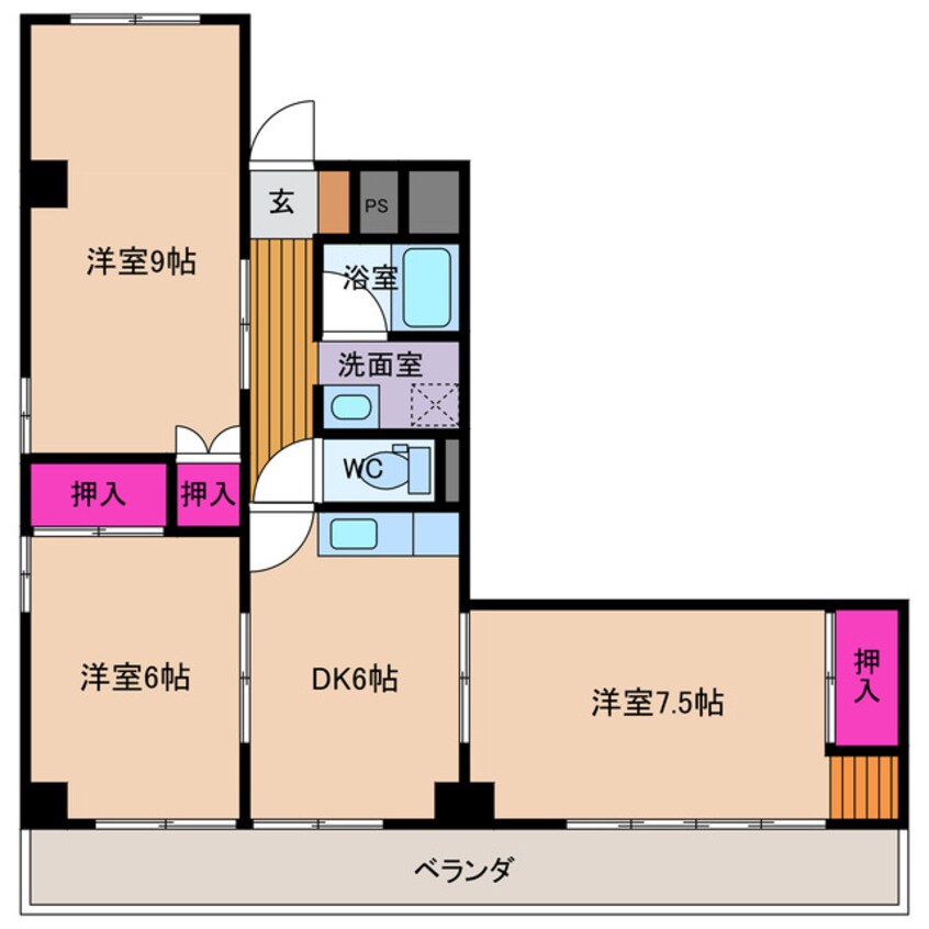 間取図 メナードビル