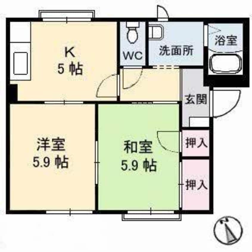 間取図 ニューフラワーヒルズ