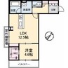 グラシア 1LDKの間取り
