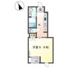ベティハウス右山 1Kの間取り