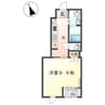 ベティハウス右山 1Kの間取り