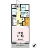 グランドメゾン城ケ丘 1Kの間取り