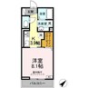 グランドメゾン城ケ丘 1Kの間取り