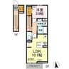 リアン　ミュール 1LDKの間取り