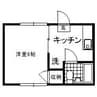 キャンディハウス 1Kの間取り