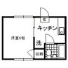 キャンディハウス 1Kの間取り
