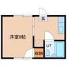 キャンディハウス 1Kの間取り