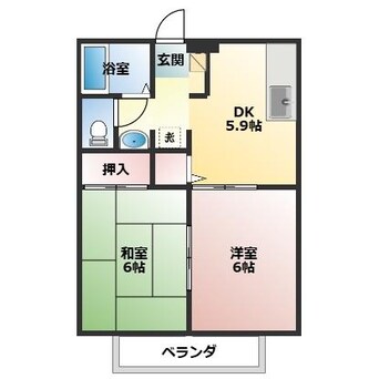 間取図 れもんハイツA