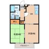 れもんハイツA 2DKの間取り