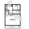 レオグランⅢ 1Kの間取り
