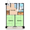 堀の内ビル 2DKの間取り
